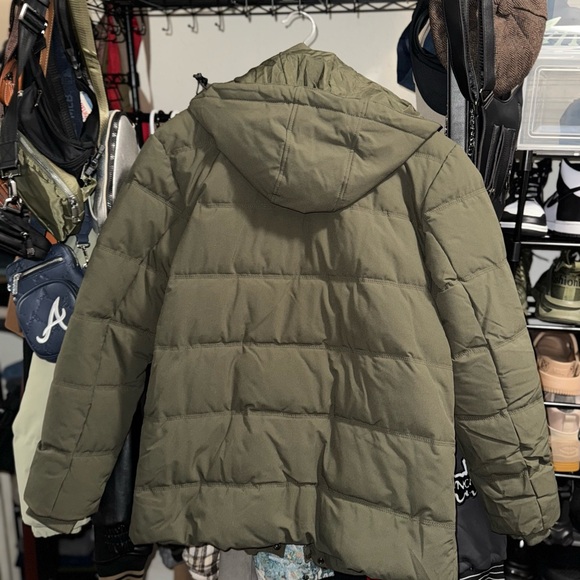 Men's Dark Green Puffer Jacket - Picture 6 of 7